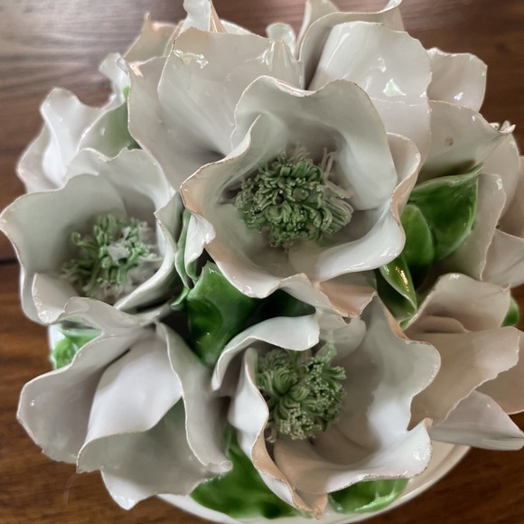 Meiselman‎ Made in Italy K261 Porcelain White Floral Lid Dish Jar Stunning Vtg - Picture 8 of 12